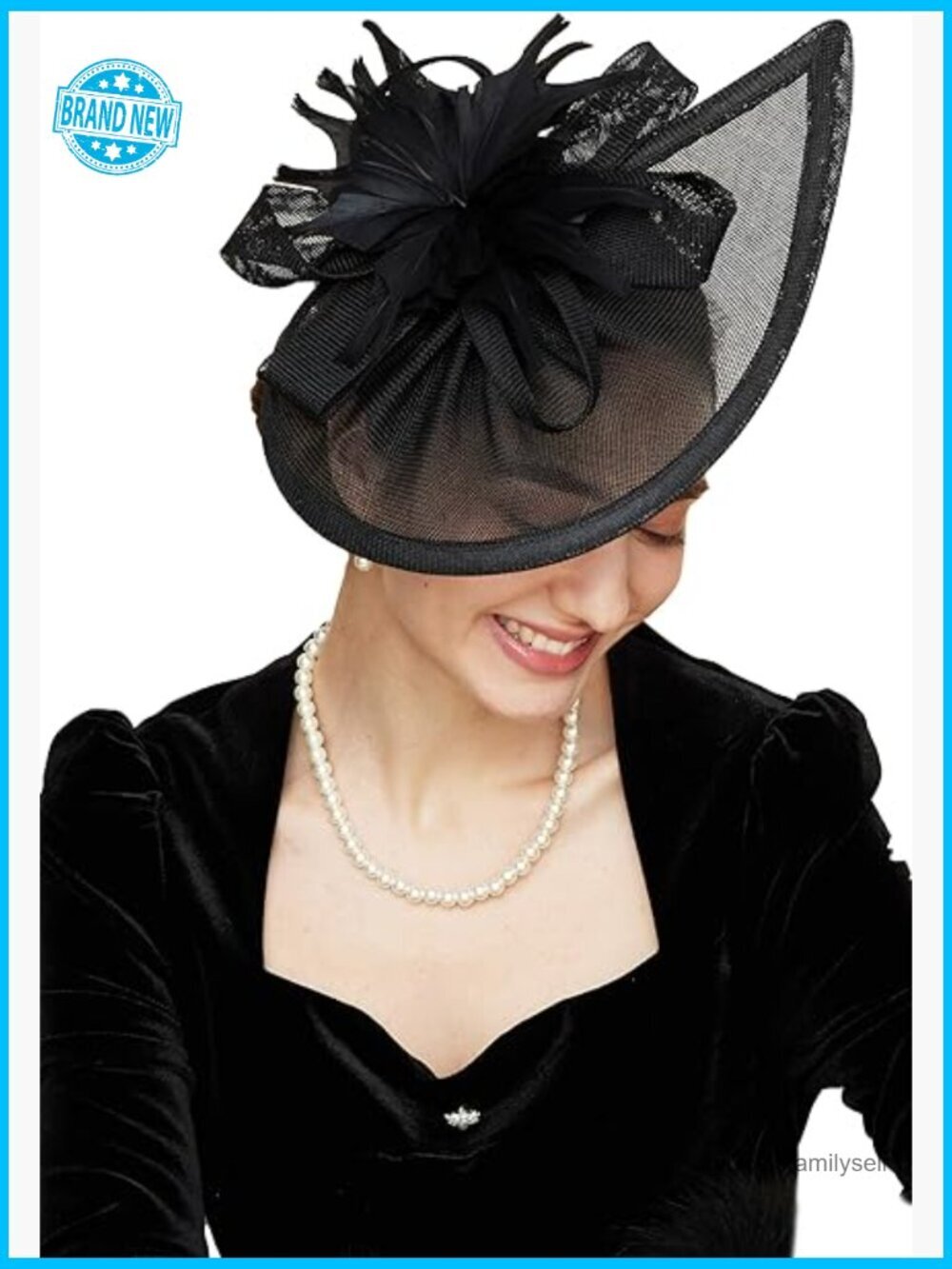 Fascinator Hat Flower Feather Tea Party Wedding Derby Headband with Clip